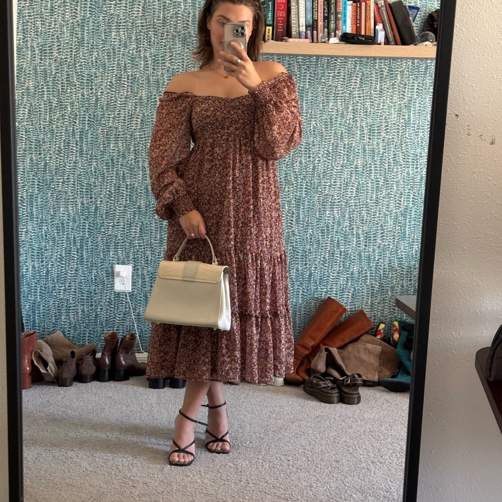 Anthropologie By the River Floral Long Sleeve Maxi dress - Picture 4 of 5